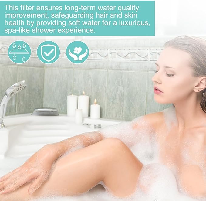 Ball Filter for Bathtub -8 Stages bath filter for tub- Removes Hundreds of Contaminants, Purify Your Bathwater for Healthier Skin and Hair, BPA Free, bathtub water filter, bathtub water filter