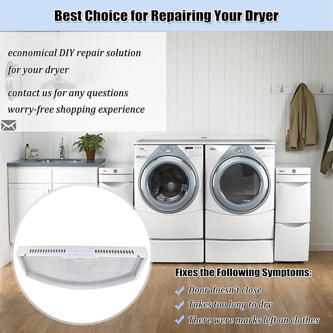 WE03X23881 Dryer Lint Filter for Dryer GTD33EASK0WW GTD42EASJ2WW GTD65GBSJ3WS Lint Filter Screen Assembly Replacement Parts 4476390 AP6031713 PS11763056