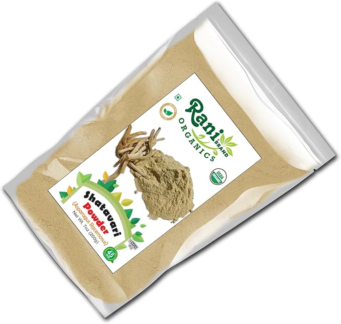 Rani Organic Shatavari Powder (Asparagus Racemosus) 7oz (200g) ~ All Natural | No Color | Gluten Friendly | Vegan | NON-GMO | Kosher | No Salt or fillers | Indian Origin | USDA Organic Certified