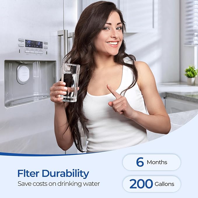 UKF8001 Refrigerator Water Filter 4, Replacement for Whirlpool EDR4RXD1, MAYTAG UKF8001AXX, UKF8001AXX-200, 4396395, Kenmore 46-9006, Viking WF295, Puriclean II, RWF0900A, 3 Pack