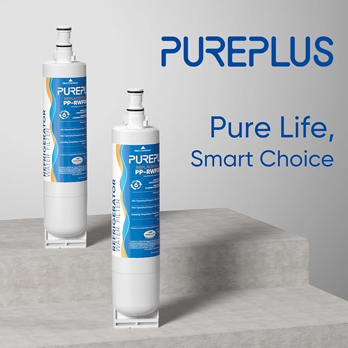 PUREPLUS 4396508 Refrigerator Water Filter, Replacement for EDR5RXD1, EveryDrop Filter 5, 4396510, 4392857, Kenmore 46-9010, 9085, LC400V, WF-NLC240V, RFC0500A, WF285, W10186668, 4Pack