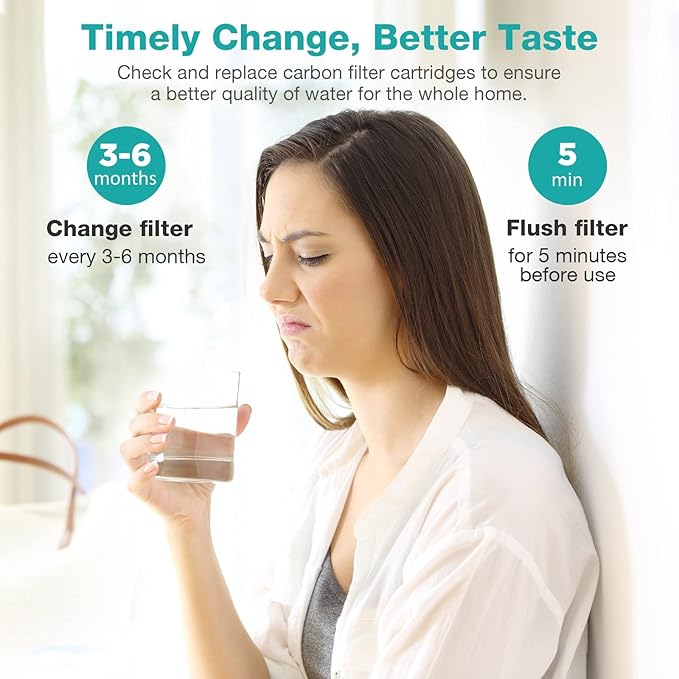 SimPure 5 Micron 10" x 2.5" Whole House Carbon Sediment Water Filter Cartridge Replacement for Home Under-Sink & Countertop Filtration System,10 inch RO Unit, Dupont WFPFC8002, FXWTC, SCWH-5 (24 Pack)