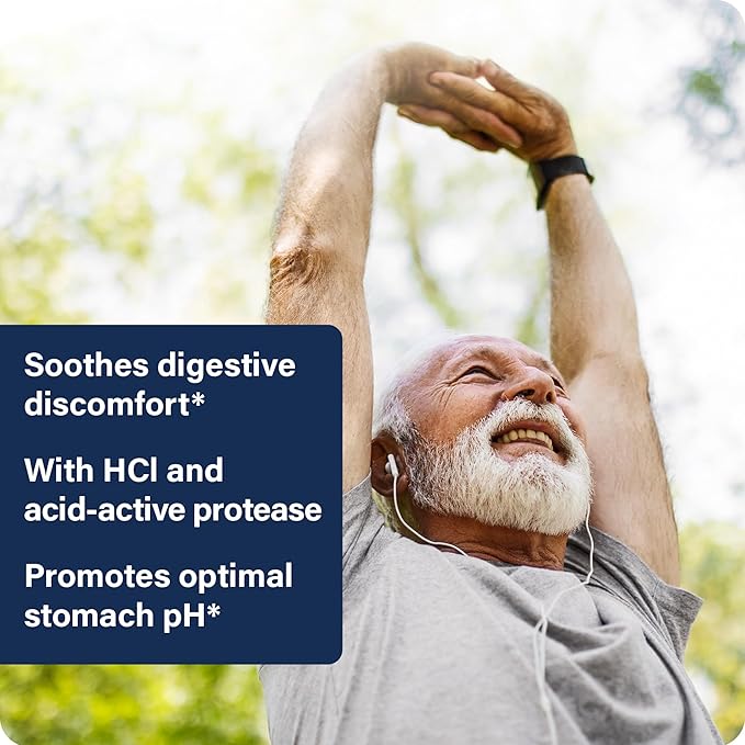 Betaine HCl with Pepsin - Supplement for Low Stomach Acid - Betaine Hydrochloride Supplement - Digestive Enzymes - Enzimas Digestivas - 120 Capsules