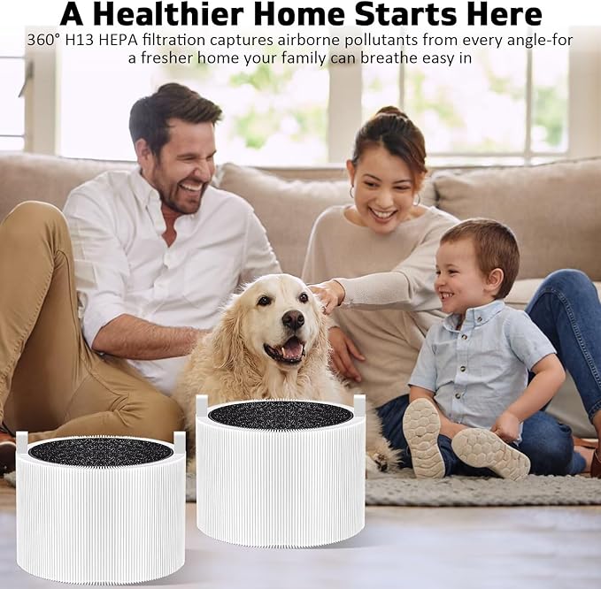 211i Max Replacement Filter Compatible with Blue Pure 211i Max Air Purifier, 3-in-1 H13 HEPA nd Activated Carbon Replacement Filter, Replacement Part # F2MAX