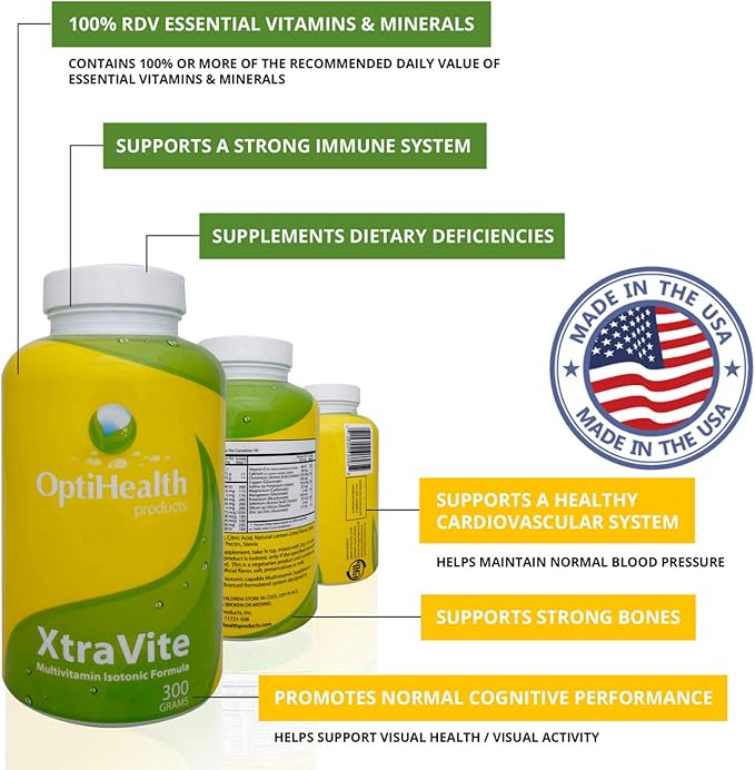 XtraVITE Isotonic Multivitamin - 100% Essential Vitamins and Minerals - Pack of 2
