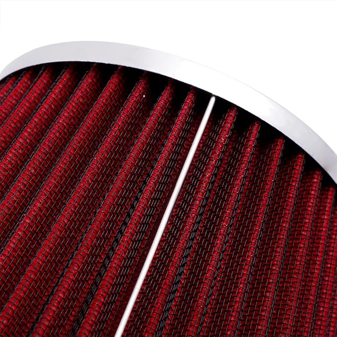3.5" Universal Clamp-on Air Intake Filter - Washable, High-flow,Lower intake air temperature, Inlet Cold Air Cone Replacement