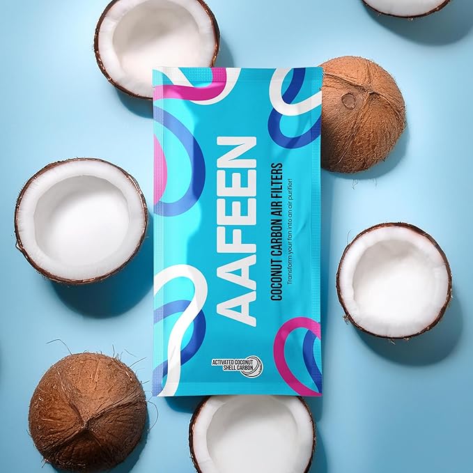 Ceiling Fan Filters for Blades - 3 Pcs Activated Coconut Shell Carbon Ceiling Fan Air Purifier Pads - Adhesive Fans Filter - Dust Catcher Fans Blade Air Purifier Pads - Fresh Natural Air