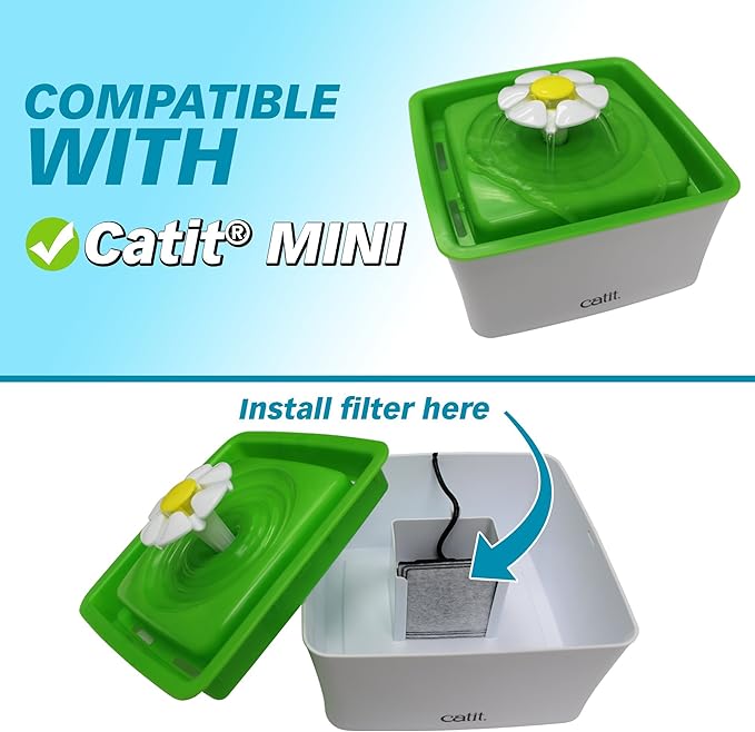 Filters for Catit Mini Fountains, Pack of 6