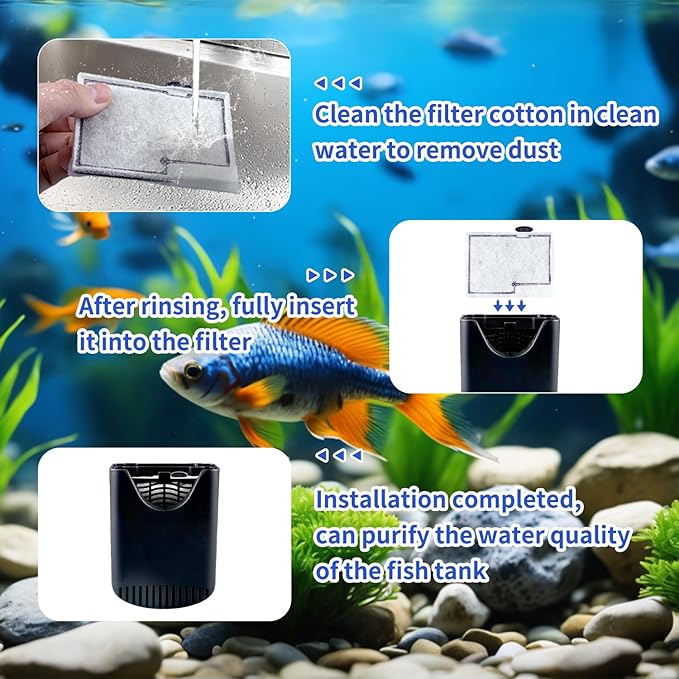 10 Packs Small Replacement Filter Cartridges for Aqueon QuietFlow E Internal Power Filter Size 10 and Minibow Aquarium Filters Size 1/2.5/5 Gallon 