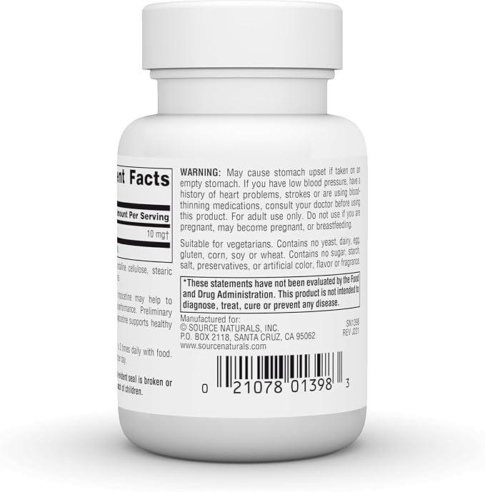 Source Naturals Vinpocetine Tablets, Supports Cognitive Performance*, 10 mg - 60 Tablets