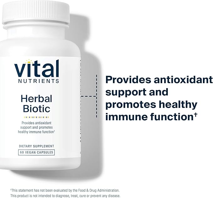 Vital Nutrients Herbal Biotic | Herbal Immune Support Supplement | Antioxidant Support Promotes Healthy Immune System | Gluten, Dairy, Soy Free | Non-GMO | 60 Capsules