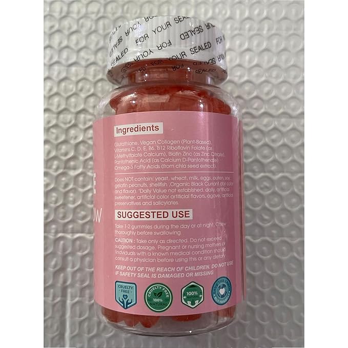 Glutathione Collagen Glow, Glutathione Collagen Glow Gummies, Collagen Gummies for Women Skin Care,Korean Collagen Gummies to Rejuvenate Your Skin (1PC)
