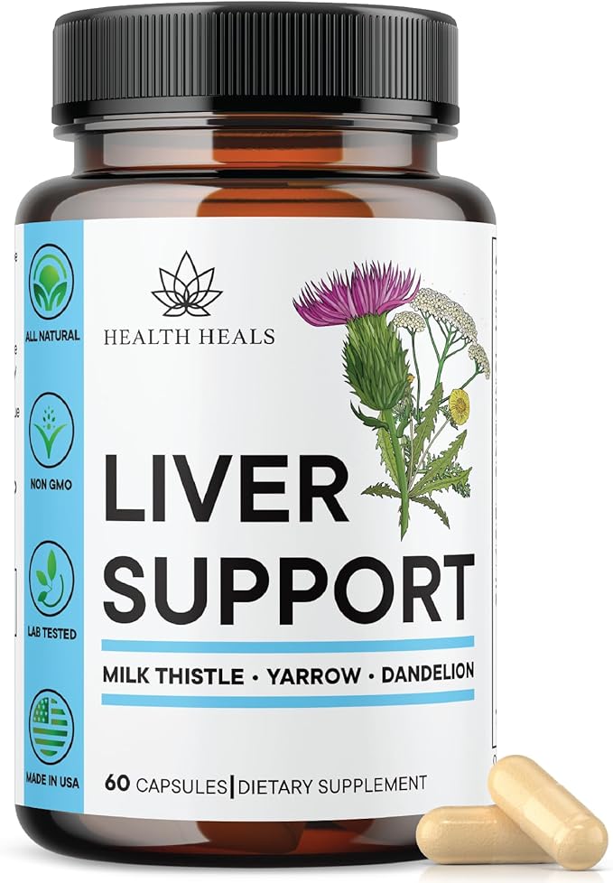 Liver Cleanse & Repair Formula - Herbal Liver Support Supplement with Milk Thistle Dandelion Root Turmeric, Artichoke Extract for Liver Health - 60 Count