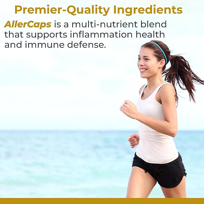 Premier Research Labs AllerCaps - A Lung Health Supplement with NAC/N-Acetyl Cysteine, Featuring Bromelain, Reishi Mushroom & Quertecin, Immune Support Formula - 60 Vegetarian Capsules