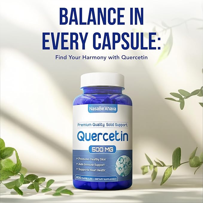 Quercetin 500mg Capsules | Vegan Friendly Quercetin Dihydrate High Potency Antioxidant Supplement for Skin Heart and Immune Support | Gluten-Free | Made in the USA in GMP Facilities (200 Servings)