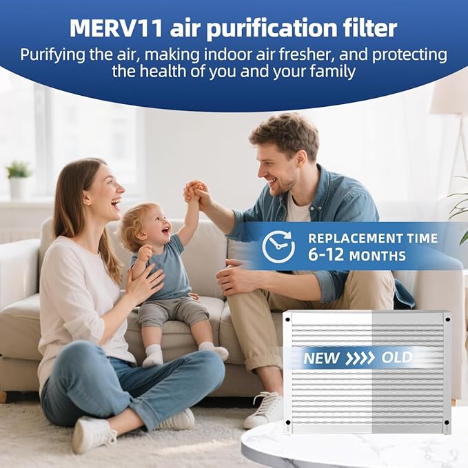 210 MERV11 Air Filter 20x25x4 for AirPurifiers Model 1210, 1620, 2120, 2200, 2210, 2216, 3210, 4200, and 2200 with Upgrade Kit 1213 Pleated HVAC AC Furnace Filter Replacement 2 Packs