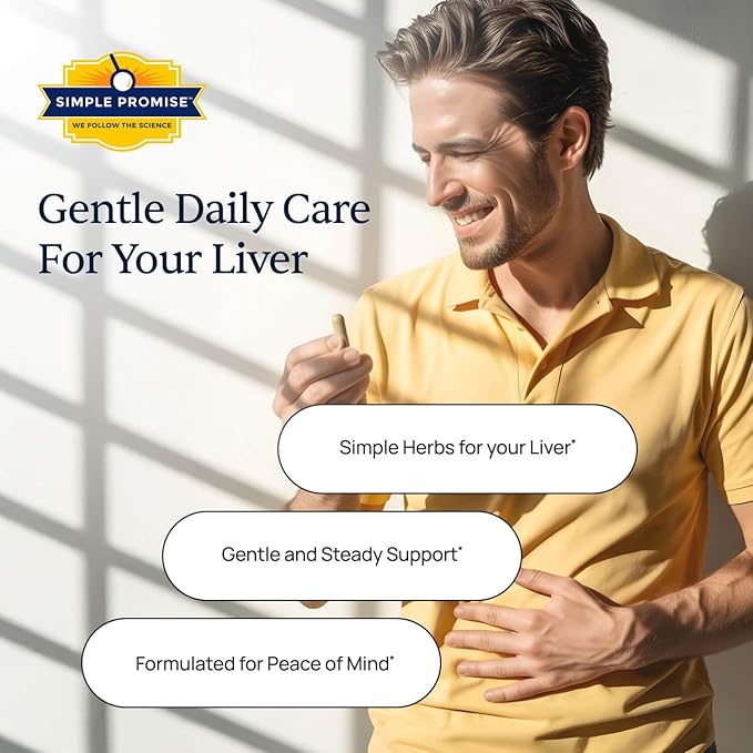 Simple Promise Levitox - Liver Detox Supplement with Milk Thistle, Dandelion Root and Artichoke Extract - Supports Liver Health, Metabolism and Digestion - 60 Capsules