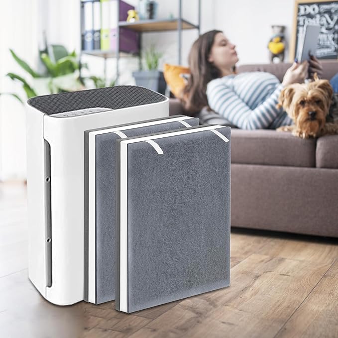 Vital 100 Replacement Filter Compatible with Levoit Vital 100 Air Purifier, 3-in-1 and High-Efficiency Activated Carbon Filters, Part Number Vital 100-RF, 2 Pack