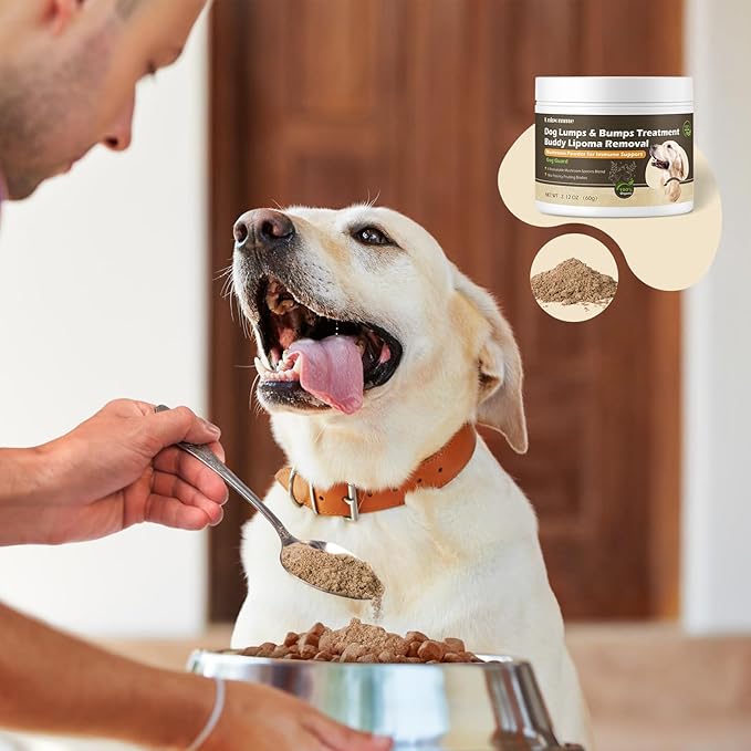 Natural Dog Lumps & Bumps Treatment - Lipoma Supplement for Dogs with Turkey Tail Mushroom Power - Buddy Immune Support & More Energy Guard with Lion’s Mane, Chaga, Reishi, Shiitake Mushrooms