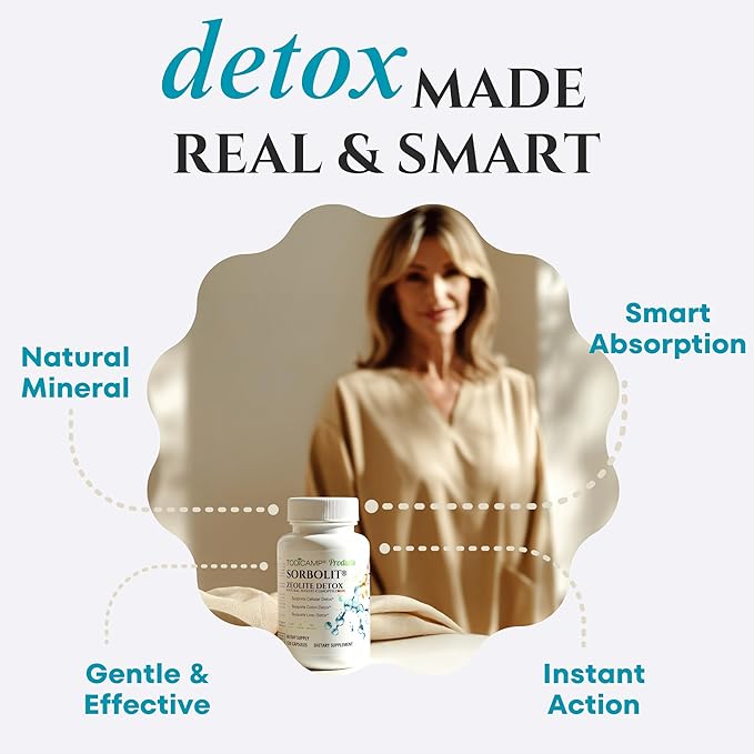 Zeolite Detox Capsules - 120 Zeolite Capsules - 1-2 µm Clinoptilolite Zeolite Detox - 2 Months Supply Zeolite Clinoptilolite Capsules - Zeolite Sorbolit Detox - Zeolite Pills