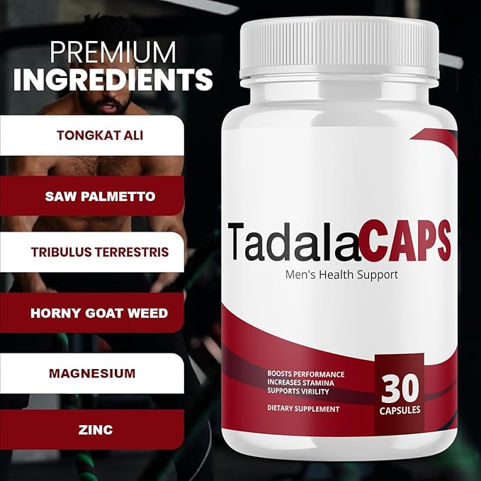TadalaCaps Health Support, The Official Tadala Caps Pills, All Natural Premium Advanced Formula, TadalaCapsules - Maximum Strength, Daily Nutrition Multivitamin, 60 Capsules for 1 Month