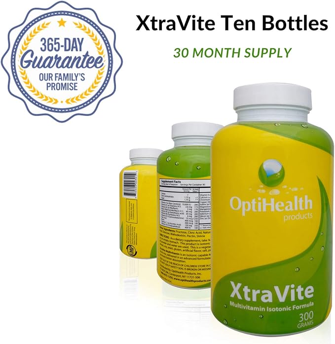 XtraVITE Isotonic Multivitamin - 100% Essential Vitamins and Minerals - Pack of 10