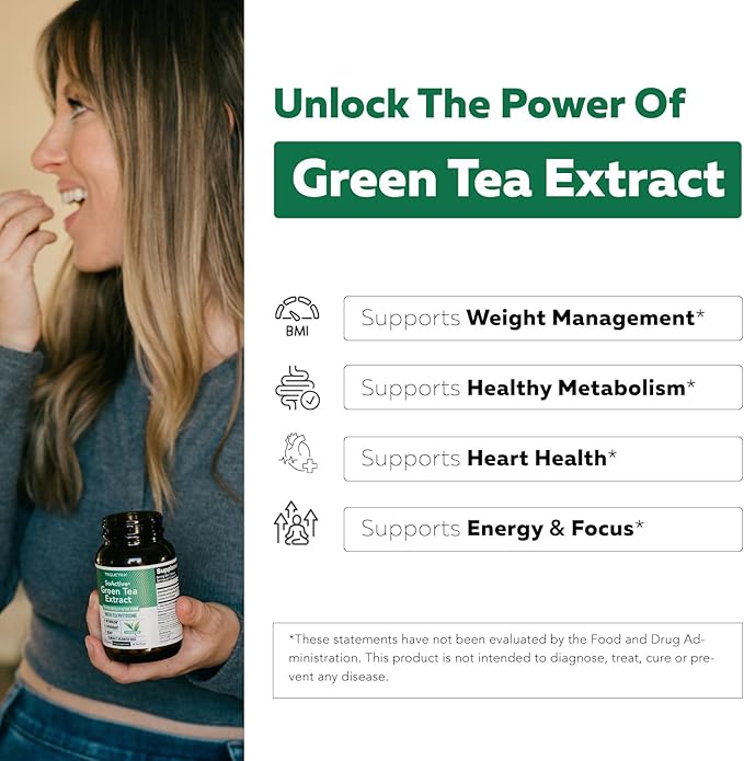 SoActive Green Tea™ Extract - Clinically Studied Green Tea Phytosome - Up to 200% Better Absorption & Bioavailability - Clinically Validated Dose - Supports Metabolism & Weight Management - 60 Caps