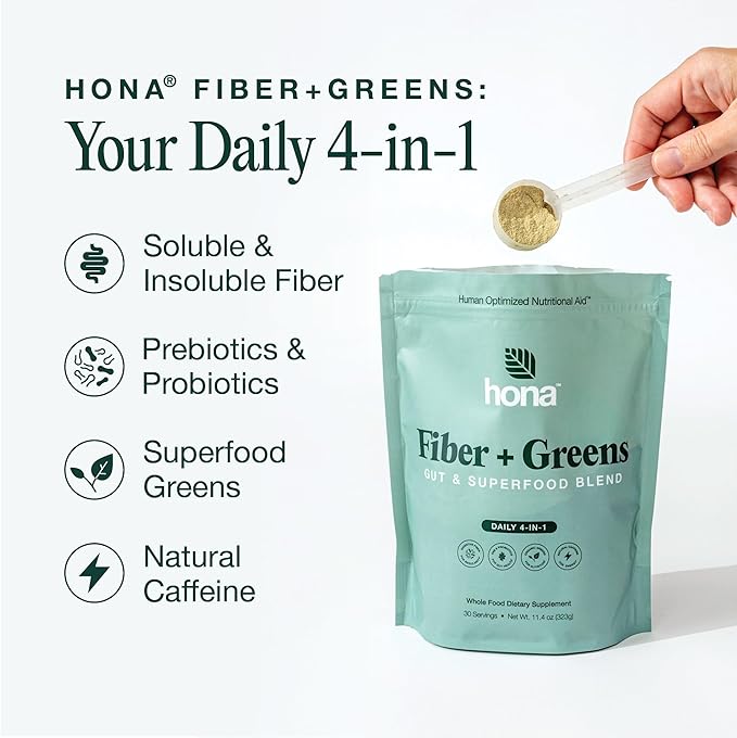 Gut & Superfood Blend, Greens Powder with Prebiotics, Probiotics, Fiber & Natural Caffeine, Gluten Free, Sugar Free, Dairy Free, Vegan, Non GMO Greens Superfood Powder (15)