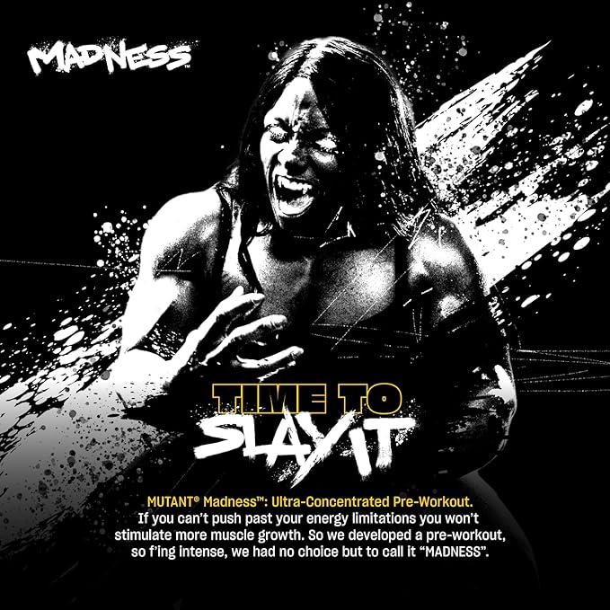 Mutant Madness | Pre Workout Powder Performance and Pump Blend Includes L-Citrulline, Beta-Alanine, Taurine, L-Tyrosine (Lemonade)