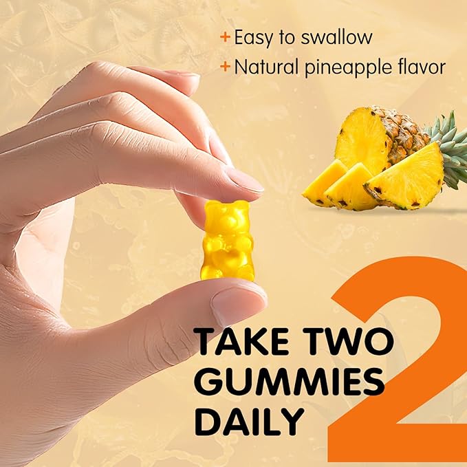 Alpha Lipoic Acid Gummies 1000Mg with Biotion, High Absorption Chewable ALA Supplement for Antioxidant, Brain Health and Nerve Support, Pineapple Flavor, Sugar Free, 120 Chews