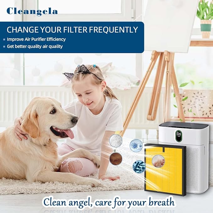 HY4866 Replacement Filter for MORENTO HY4866, YIOU M1 Air Purifier, WESTHEY HY4866 3-In-1 Filtration Activated Carbon Upgrade Pet Dander Version Genuine HY4866 Air Purifier Replacement Filter