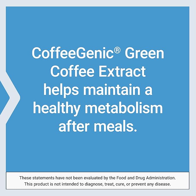 Life Extension CoffeeGenic® Green Coffee Extract, 400 mg, standardized for 50% chlorogenic Acid, After-Meal Metabolism Support, Gluten Free, Non-GMO, Vegetarian, 90 Capsules