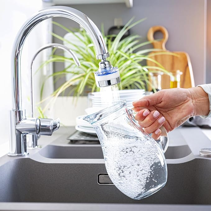 10 Pack Sink Water Faucet Filter Cartridge Replacements, Faucet Water Filter Replacements for Faucet Kitchen Bathroom Sink Filter Removes Chlorine Fluoride Heavy Metals Hard Water