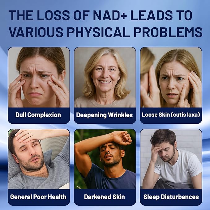 Premium NAD+ Liquid Supplement 1000mg Packets with Nicotinamide Riboside & Resveratrol for Cellular Energy, DNA Repair, Anti-Aging Support & Mental Clarity, 30 Packs