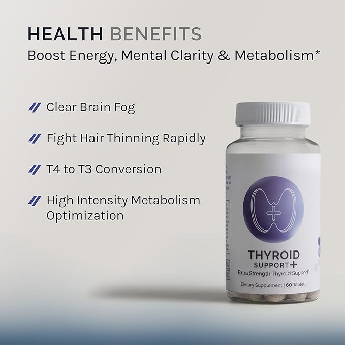 InfiniWell Thyroid Support+ - Targeted Thyroid Support Complex - Promote Hormone Signaling, Metabolic Health & Mitochondrial Energy Production - with Guggulsterone E-Z (60 Tablets)