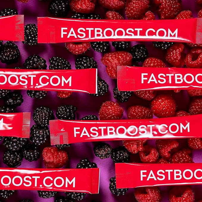 FAST BOOST Energy & Hydration Drink Mix - Berry | Sugar Free Electrolyte Powder Packets with Antioxidants, Green Tea Extract, B Vitamins, Vitamin C & E | 14 Stick Packs