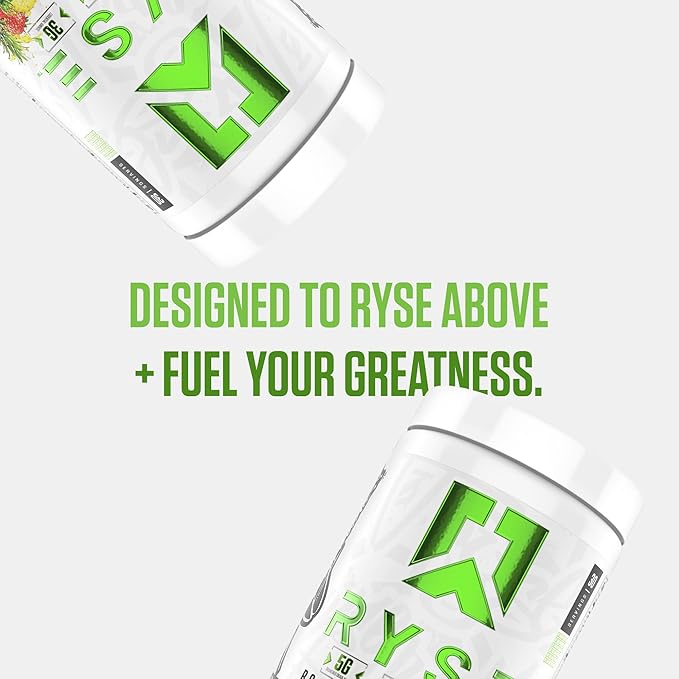 RYSE BCAA EAA Powder - Strawberry Pineapple - 5g Branched Chain Amino Acids, 3g Essential Aminos, Sugar-Free Electrolytes for Pre & Post Workout Muscle Recovery, Hydration and Strength - 30 Servings