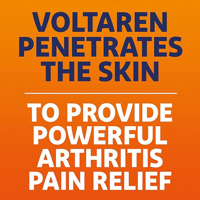 Voltaren Arthritis Pain Gel for Powerful Topical Arthritis Pain Relief with Diclofenac - NEW Easy Open Cap - 100 g Tube And 20 g Travel Size Tube