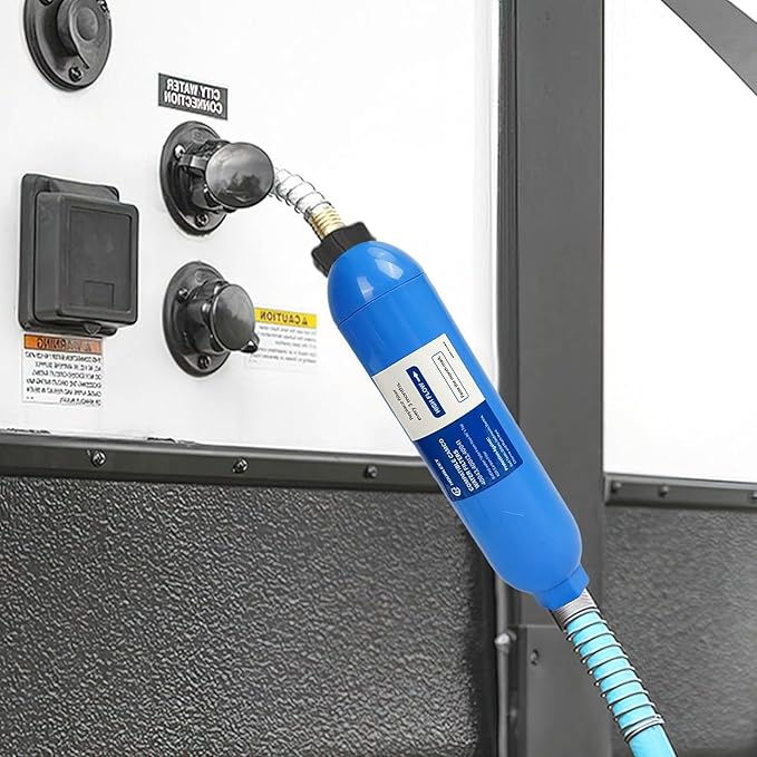 Hourleey 2 Pack RV Inline Water Filter, Reduce Bad Taste, Odors, Rust, Fluoride, Chlorine and Sediment in Drinking Water, Dedicated for RVs Campers