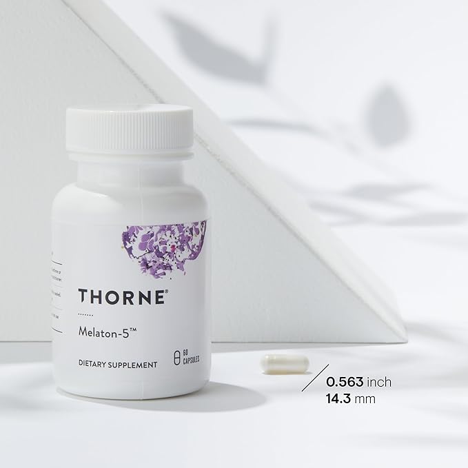 THORNE - Melaton-5 - 5mg Melatonin Supplement - Supports Normal Circadian Rhythms, Restful Sleep & Relaxation* - 60 Capsules