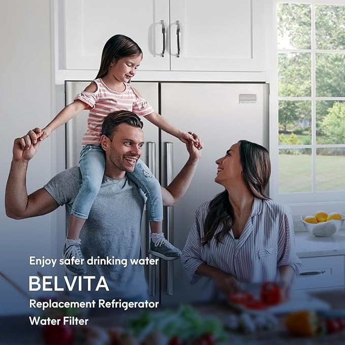BELVITA Refrigerator Water Filter, Compatible with DA29-00020A/B, DA29-00020B-1,HAF-CIN/EXP, RF28HFEDBSR, RF263BEAESR, RF263TEAESG, RF28HDEDBSR, HAF-CIN, RF4287HARS,RF4267HARS, 3 Pack