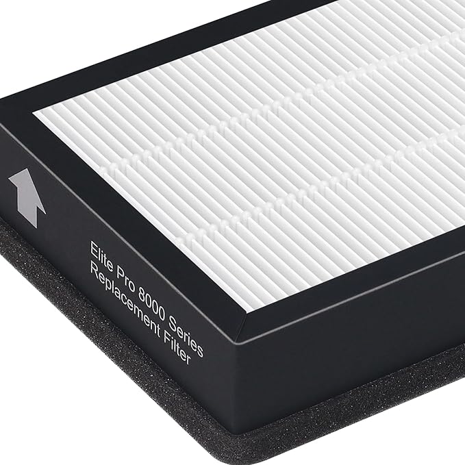 3 Pack True HEPA Replacement Filter Compatible with VEVA 8000 Elite Pro Series Air Cleaner Puri-fier, 3 HEPA Filters