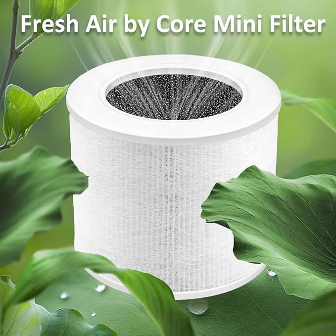 3 Pack Core Mini Replacement Filter for LEVOIT Core Mini Air Purifier, 3-in-1 H13 True HEPA Filter for Levoit Filter Replacement Core Mini-P/Core Mini-RF