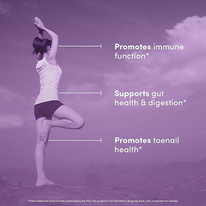 Toenail Peak - Healthy Nail Support Supplement - Promotes Gut Health & Immune Function - with Olive Leaf Extract, Sweet Wormwood, Oregano, Garlic & More - Gluten-Free - 60 Capsules