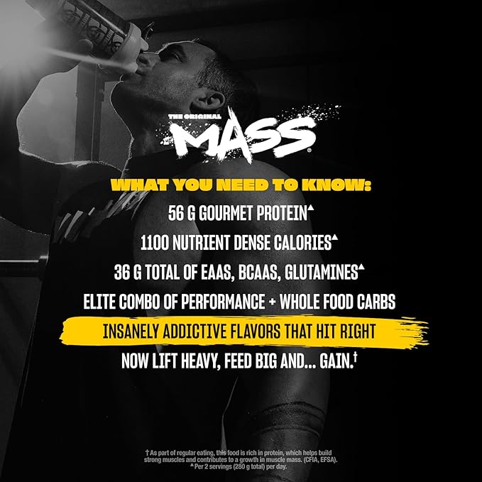 Mutant Mass | Weight Mass Gainer Protein Powder - high Calorie Protein Powder for Muscular Mass - Vanilla Ice Cream - 15 Pound