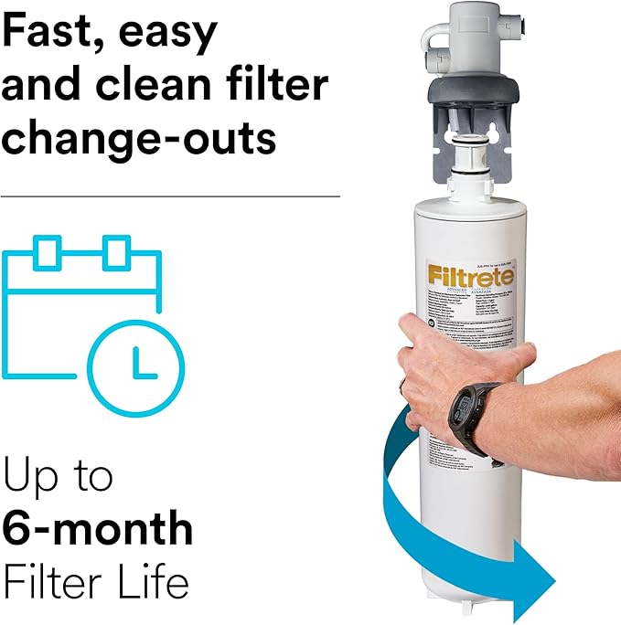 Filtrete Advanced Under Sink Quick Change Water Filtration Filter 3US-PF01, for use with 3US-PS01 System