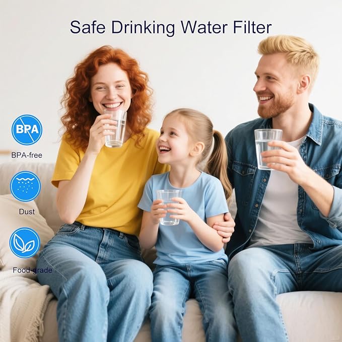 WD-PF-01A Plus Replacement Filters for All Waterdrop Pitcher and Dispenser Filtration Systems, Reduces PFAS, PFOA/PFOS, Chlorine, Last Up to 3 Months or 200 Gallons, 2 Pack