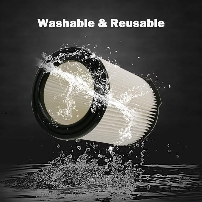 2 Pack VF4000 Filter for Ridgid 72947 Standard Wet Dry Vac 5-20 Gallon Vacuum Cleaners + 4 Pack VF3502 Filter Bags Compatible with Ridgid 12-16 Gallon Wet Dry Vacuums (6 Pack)