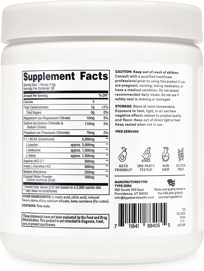 Ultra Clean Vegan BCAA Powder + Electrolytes (Peach Mango | 6G) 2:1:1 Sugar-Free/No Sucralose BCAAs Amino Acids Supplement for Women/Men - Best BCAA Vegan Amino Acids After Post Workout Recovery Drink