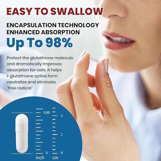 Liposomal Glutathione, Reduced Setria L-Glutathione, with Trans-Resveratrol & Milk Thistle, Liposomal Delivery for Daily Nutritional Support, Liver Wellness & Skin Health - 120 Capsules
